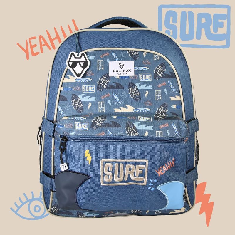 Sac à dos 2 compartiments SURF (poche amovible et réversible)