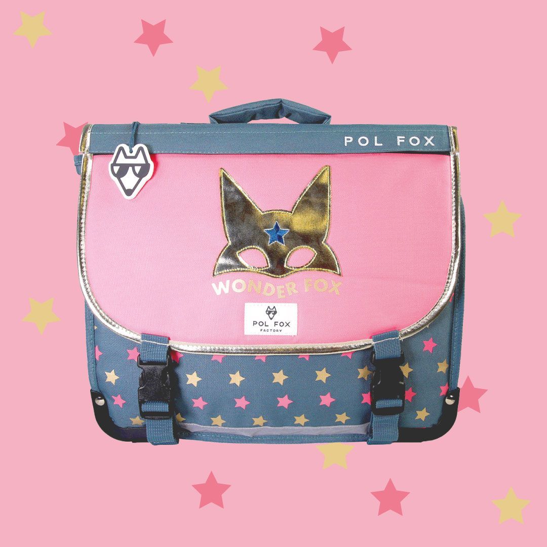 Cartable 38cm WONDER FOX  GLITTER (réversible)