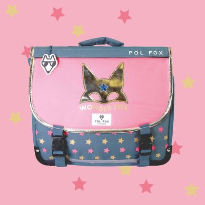 Cartable 38cm WONDER FOX  GLITTER (réversible)