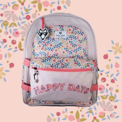 Sac à dos 2 compartiments Happy Blush (poche amovible et réversible)