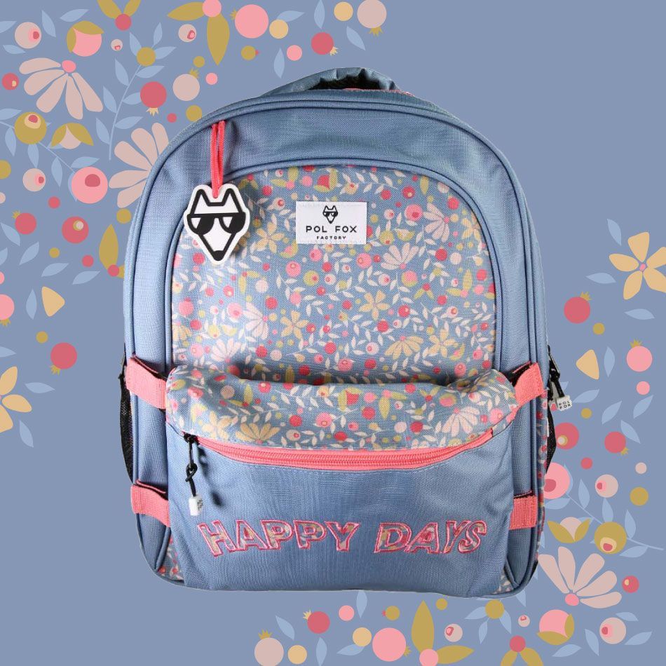 Sac à dos 2 compartiments Happy Jean (poche amovible et réversible)