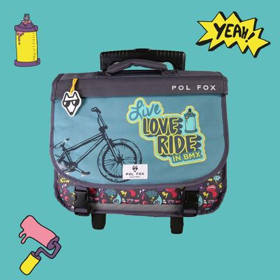 Cartable à roulettes 38 cm Rider (réversible) Cartable à roulettes 38 cm Rider (réversible)