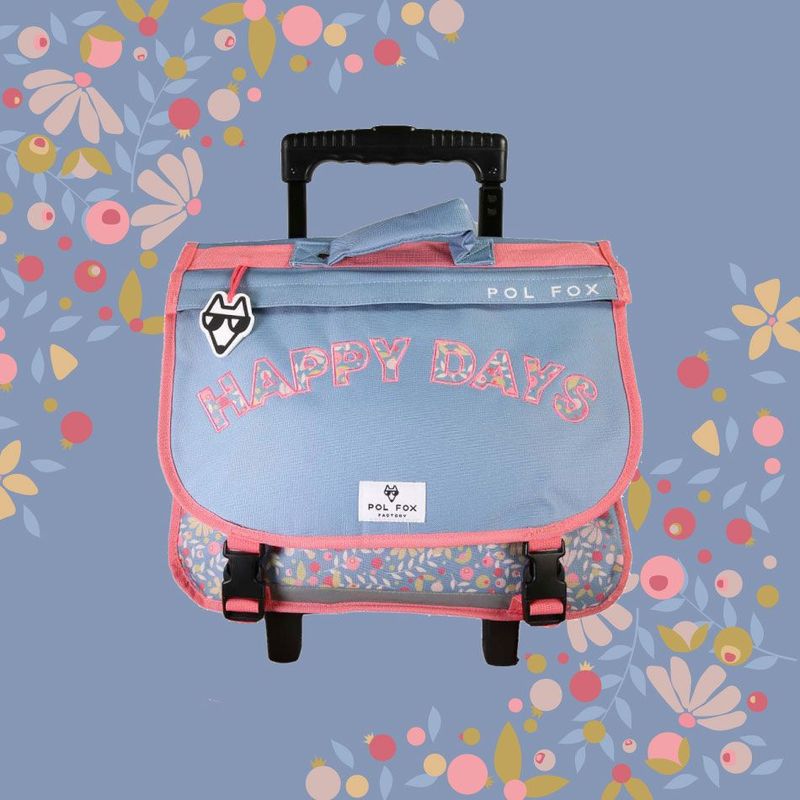 Cartable à roulettes 38 cm Happy Jean (réversible) Cartable à roulettes 38 cm Happy Jean (réversible)