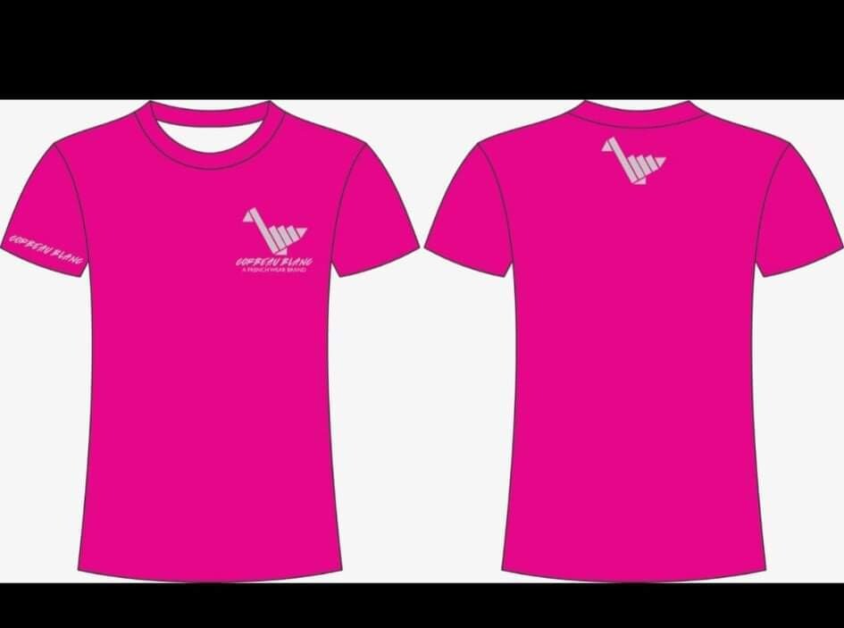 T-shirt Rose Corbeau Blanc