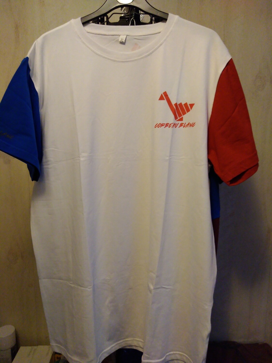 T-shirt Corbeau Blanc &quot;Bleu Blanc Rouge&quot;