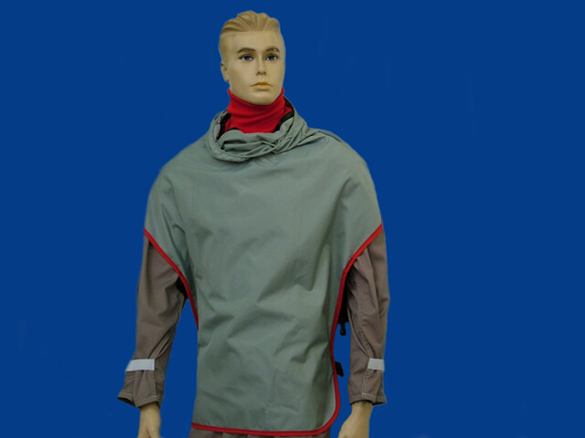 Clemco Style Grey Nylon Blast Cape
