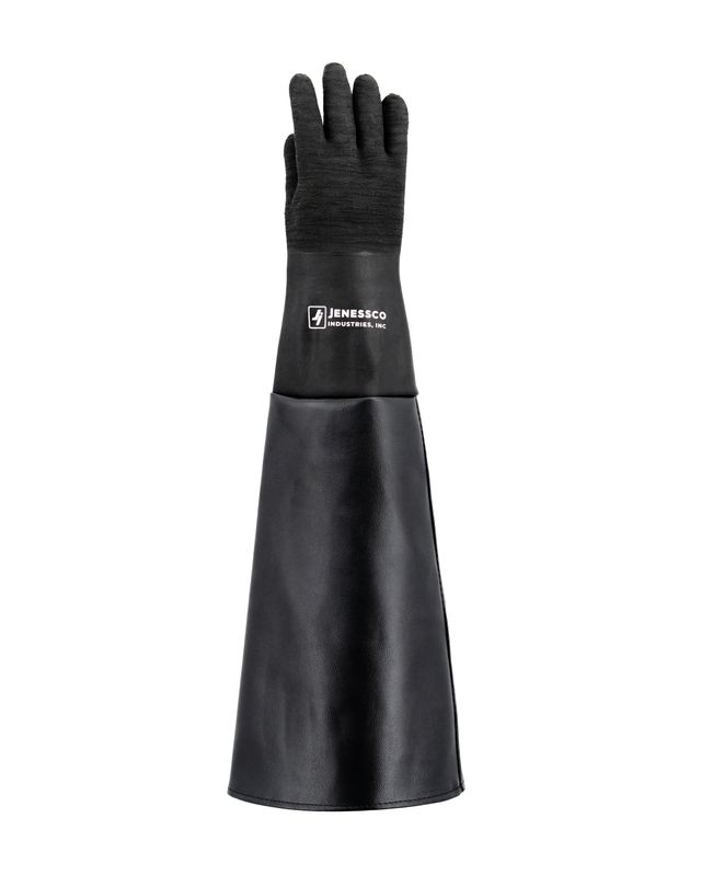 Heavy Duty Black Textured Blasting Glove