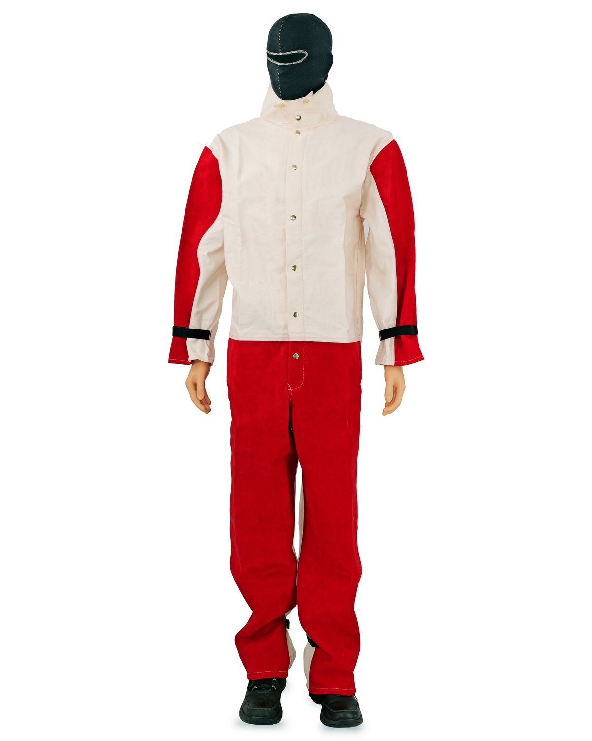 Red Leather / Cotton Blast Suit