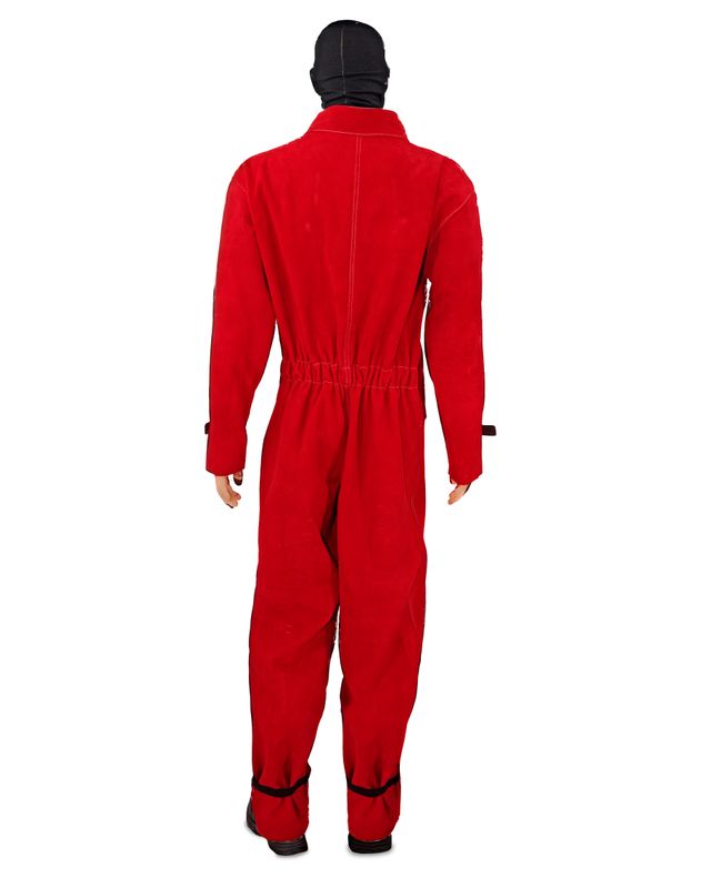 Red Full Leather Blast Suit
