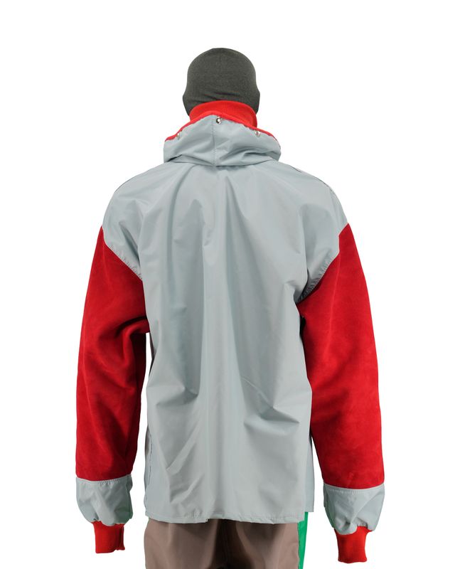 Nova Hibernia Nylon Blast Cape with Pocket and Leather Sleeves