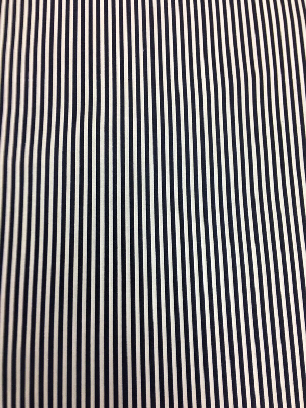 Navy Pin Stripes