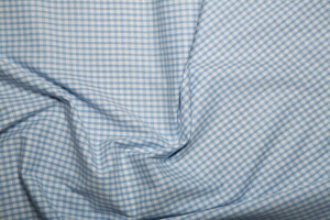 Gingham Polycotton 1/8” Sky Blue