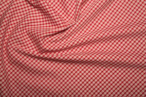 Gingham Polycotton 1/8” Red