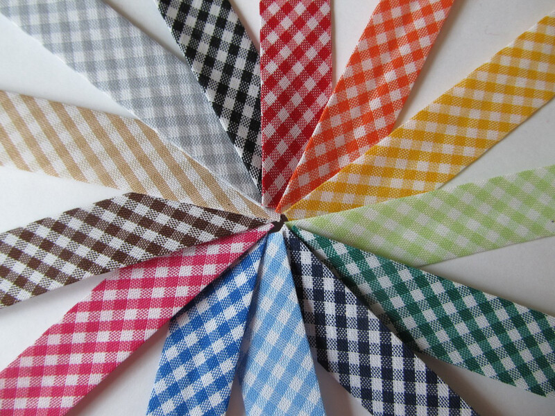 Gingham Bias Binding Tapes