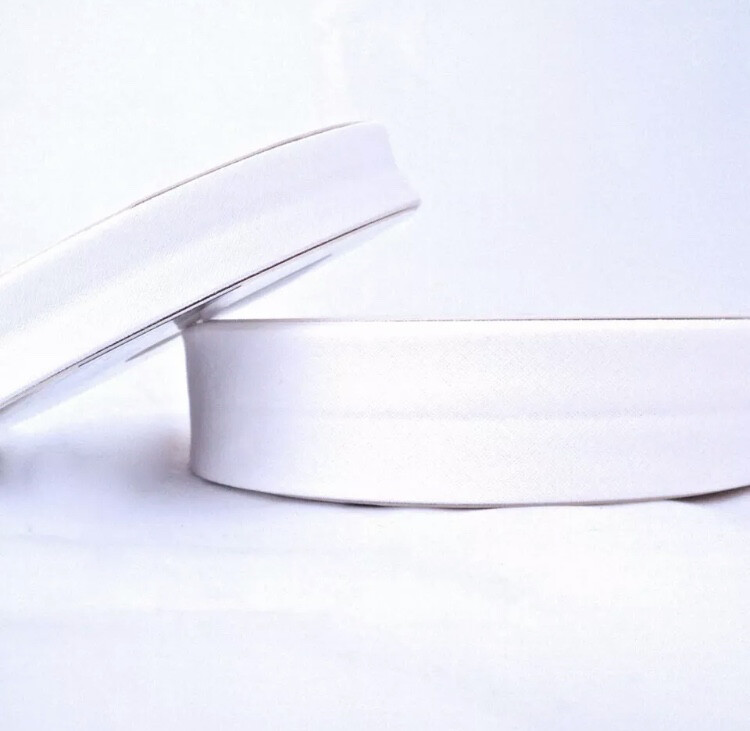 Bias Binding Tape , Width: 1/2 inch, Colour: White