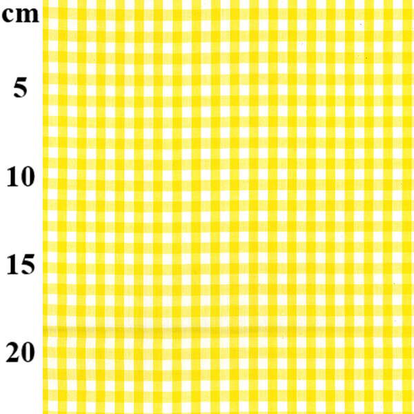 Gingham Polycotton 1/4” Yellow