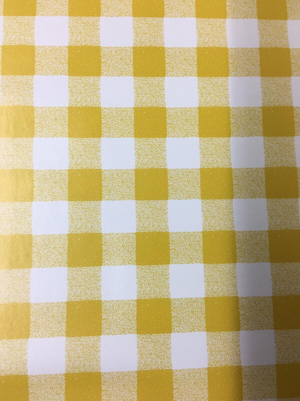 Yellow Check Table Cover