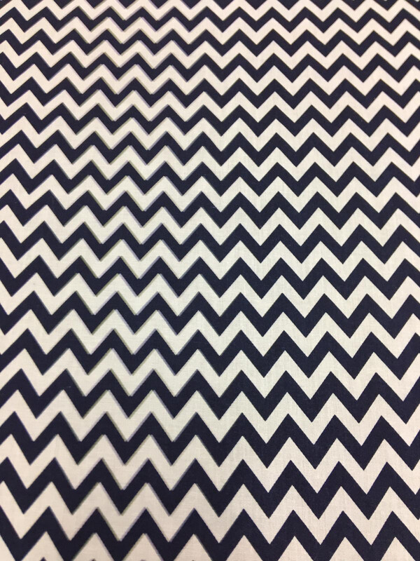 Navy And White Zigzag