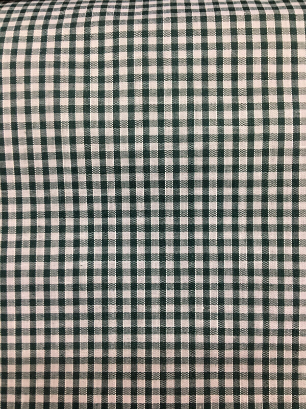 Gingham Polycotton 1/8” Bottle Green