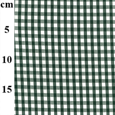 Gingham Polycotton 1/4” Bottle Green