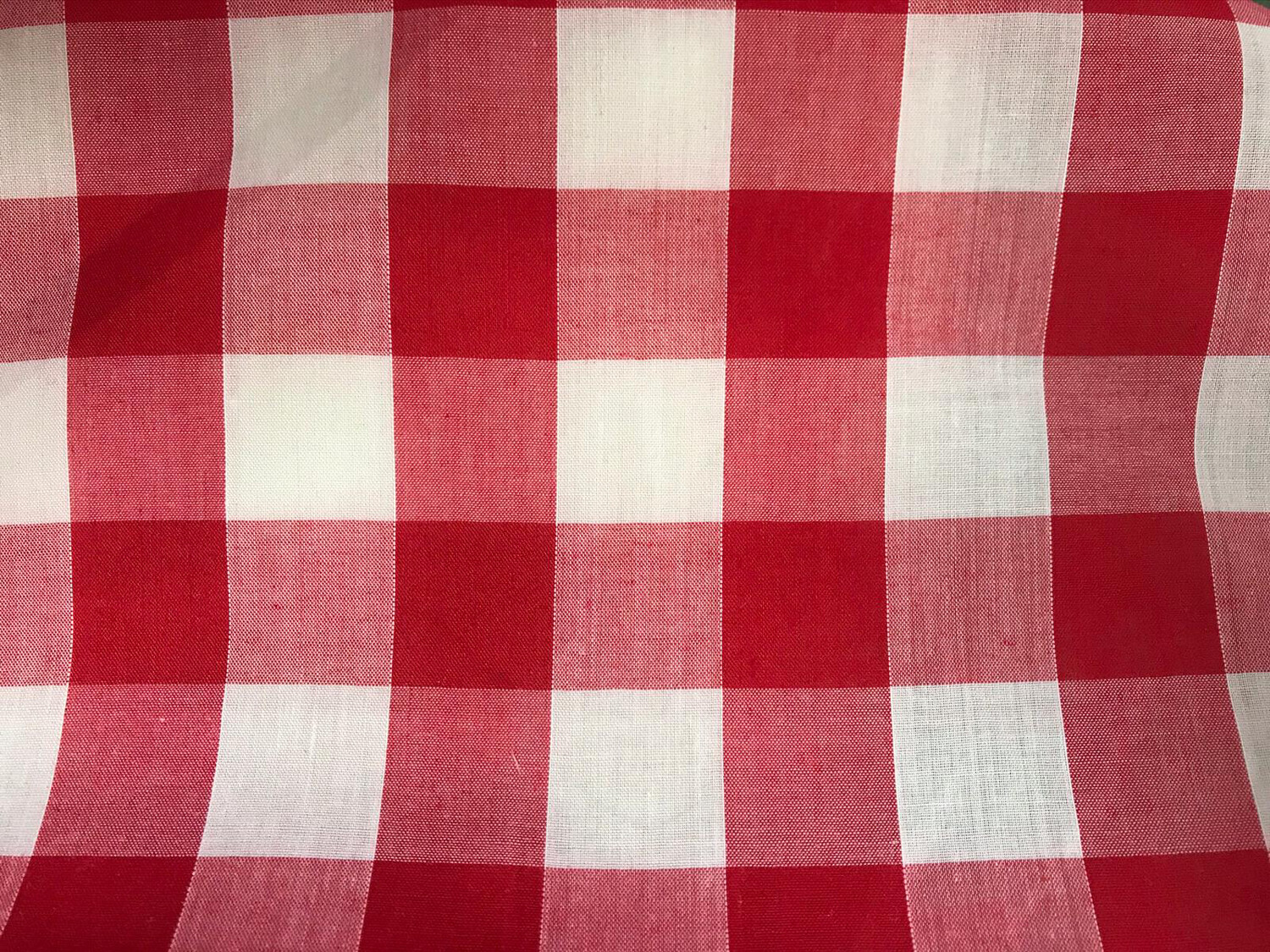  1” Gingham Red