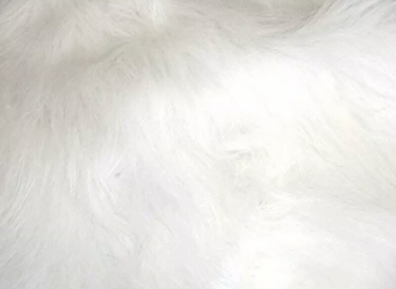 Faux Fur White Long Hair