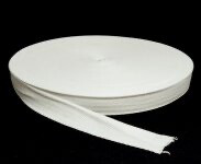 Webbing Herringbone, Width: 25mm / 1", Colour: White