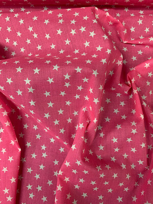 Stars on Cerise Pink