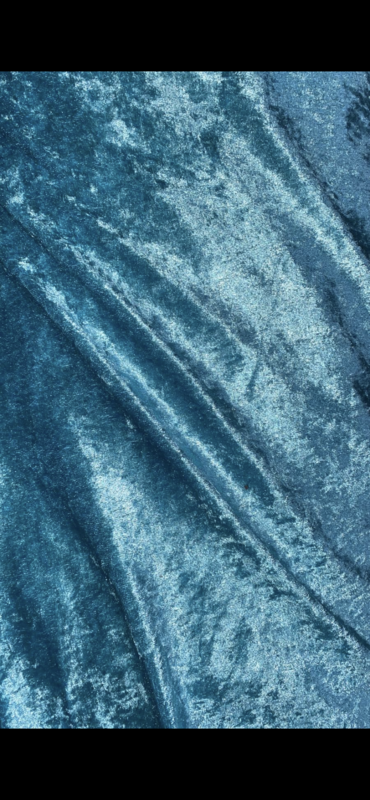 Crushed Velvet Turquoise 