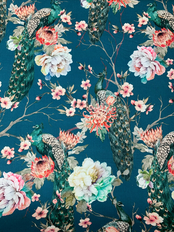 Peacock Velvet Teal