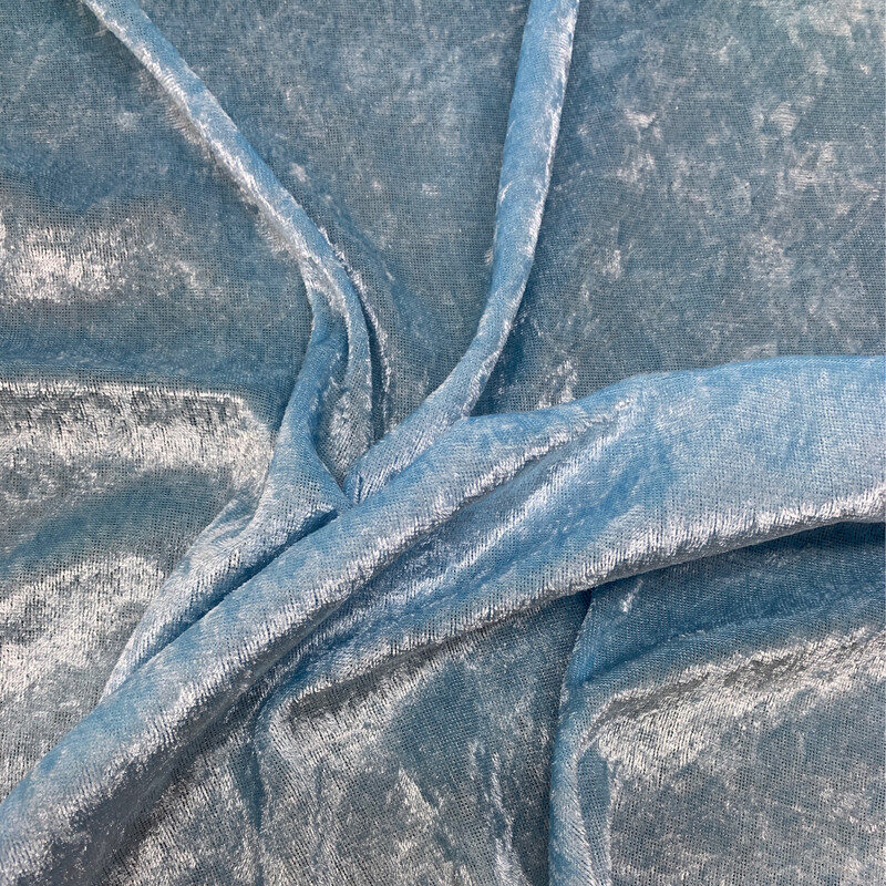 Crushed Velvet Sky Blue