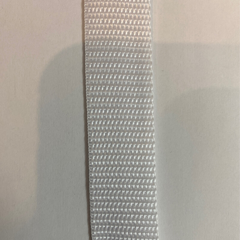 White Webbing 25mm