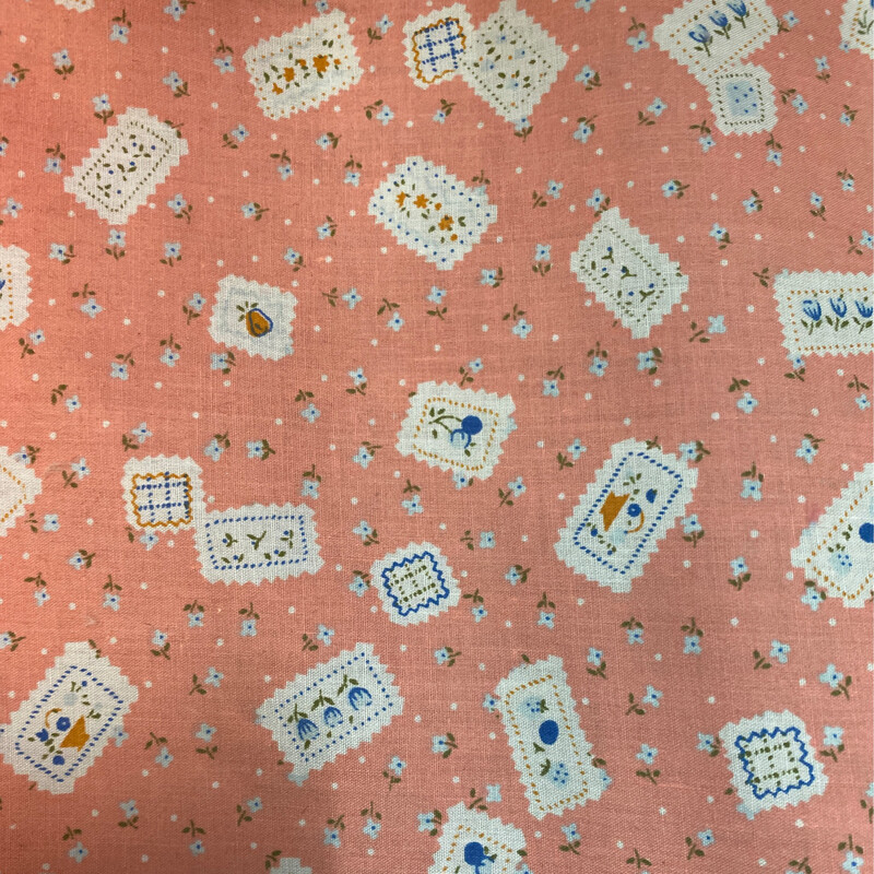 Stamp Flowers Peach