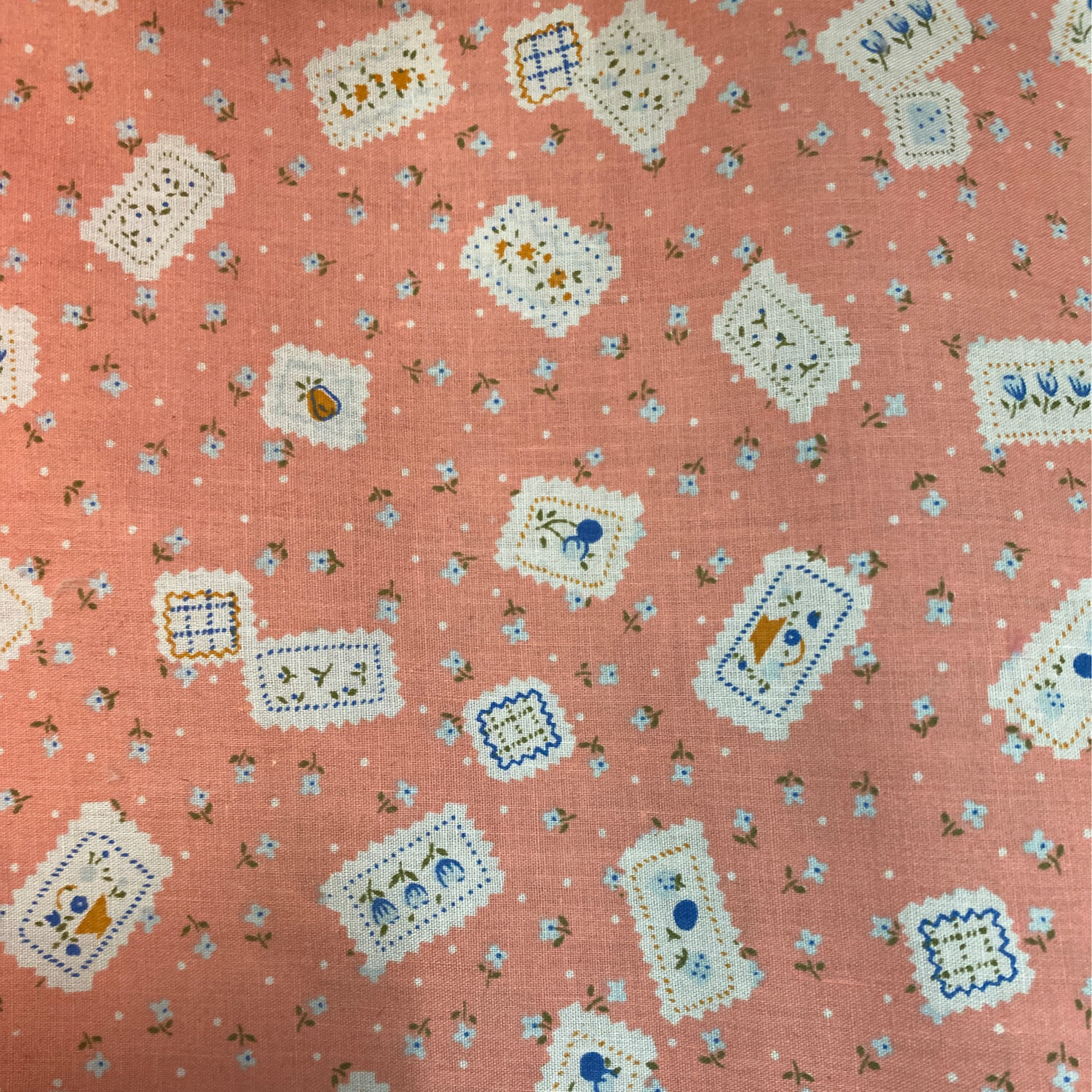 Stamp Flowers Peach