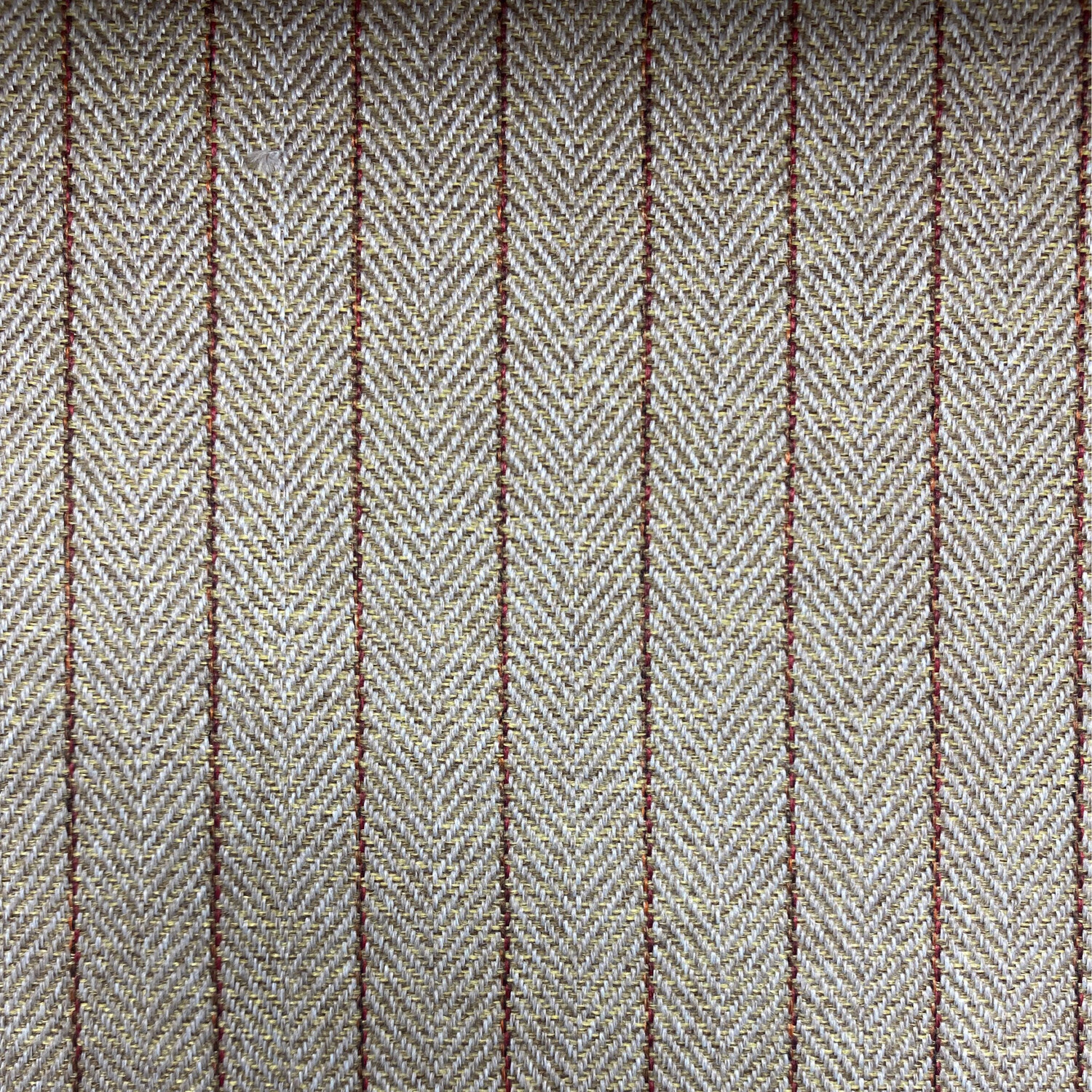 Herringbone Tweed Look Stripe  Corn / Rust