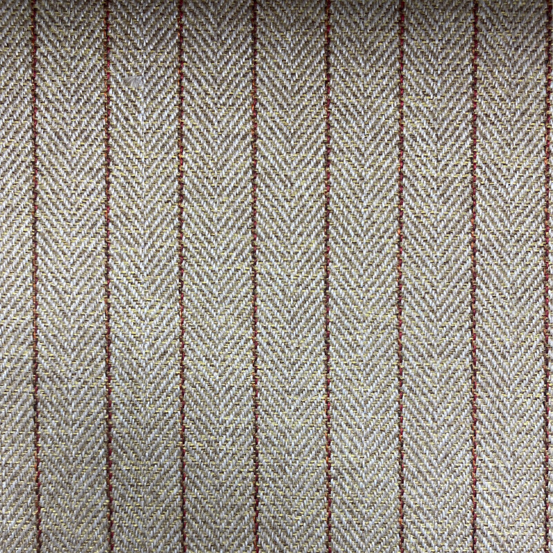 Herringbone Tweed Look Stripe  Corn / Rust