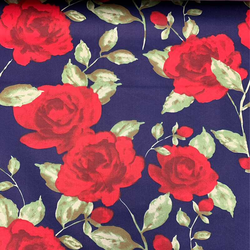 Organic Elegant Rose Navy