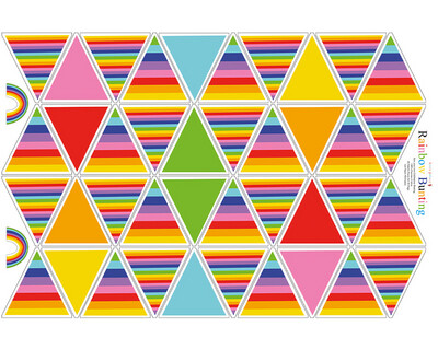 Bunting Triangles Rainbow 