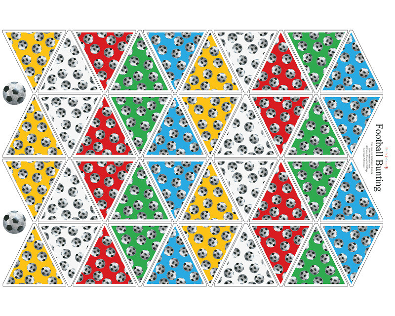 Bunting Triangles Football