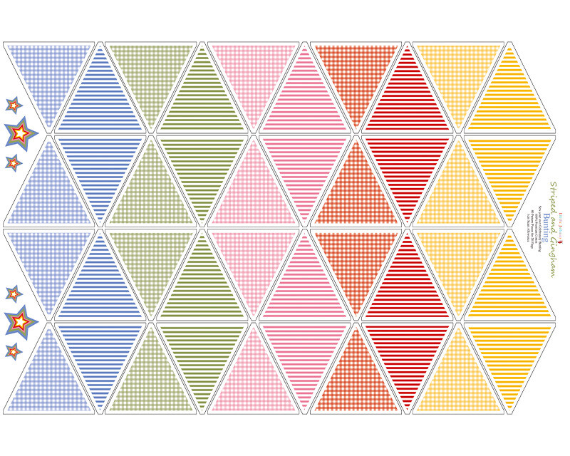 Bunting Triangles Stripes and Gingham
