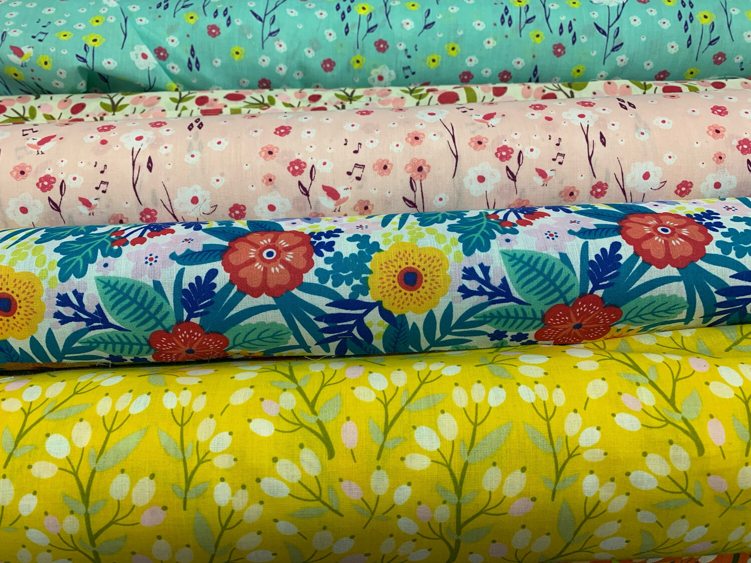 Fat quarter bundle 6PC Polycotton Floral 