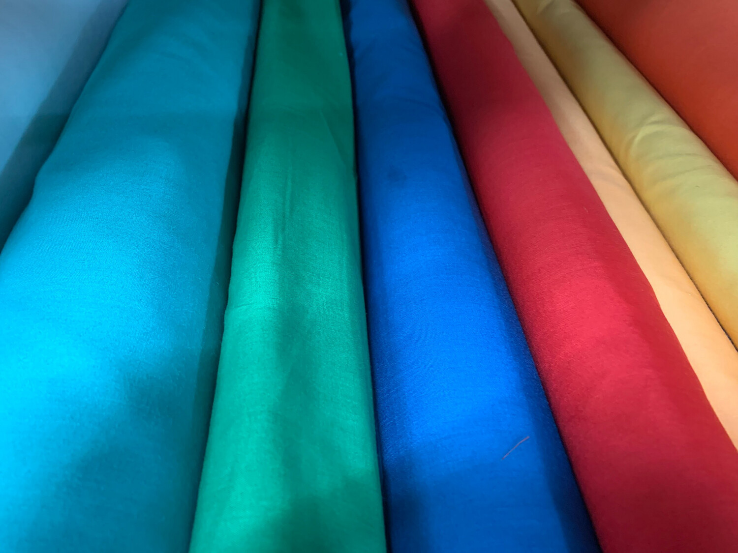 Fat quarter bundle 6PC Polycotton Plain 