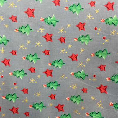 Christmas Tree Star On Grey
