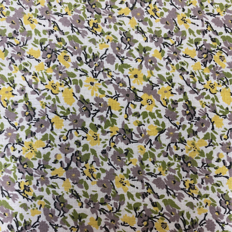 Busy Flower Yellow And Grey