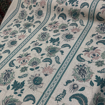 Agra Stripe Teal/  Pink