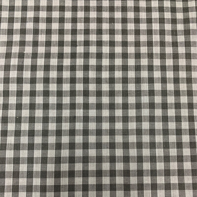 Gingham Polycotton Grey 1/4”