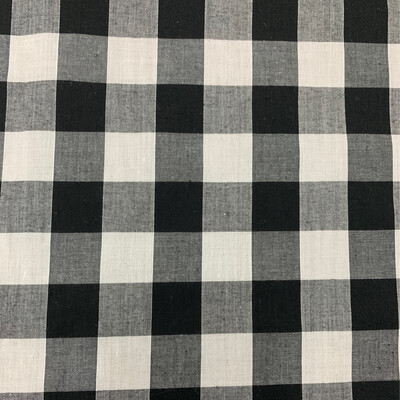 1” Gingham Black
