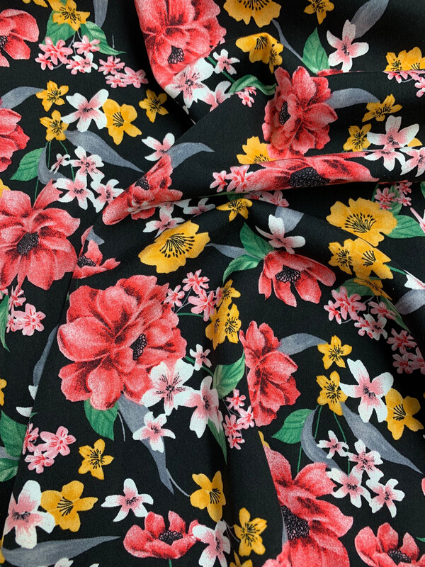 Viscose Poplin Flowers