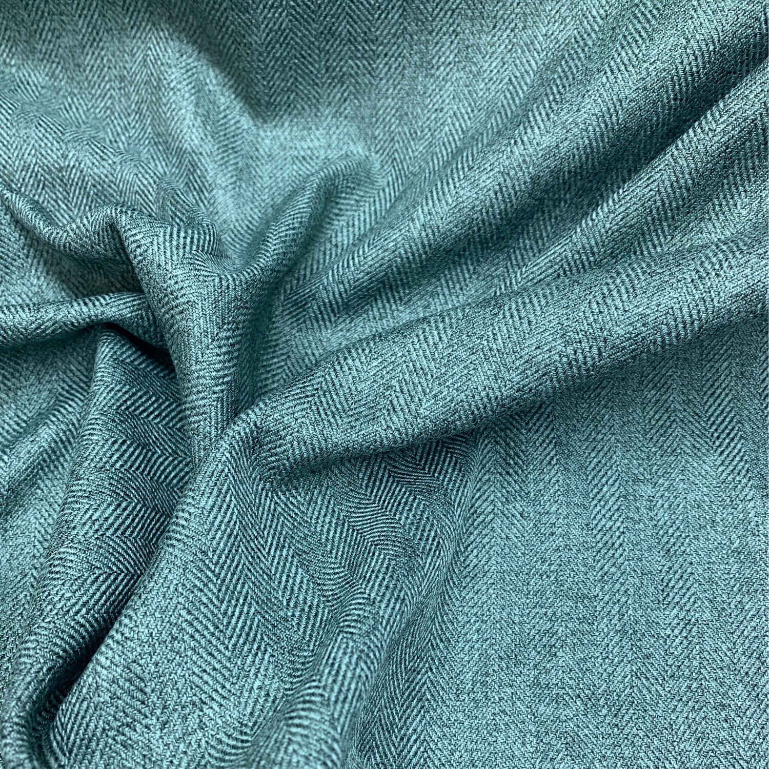 Herringbone Tweed Look Sage Green