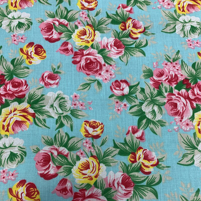 Vintage Roses Turquoise